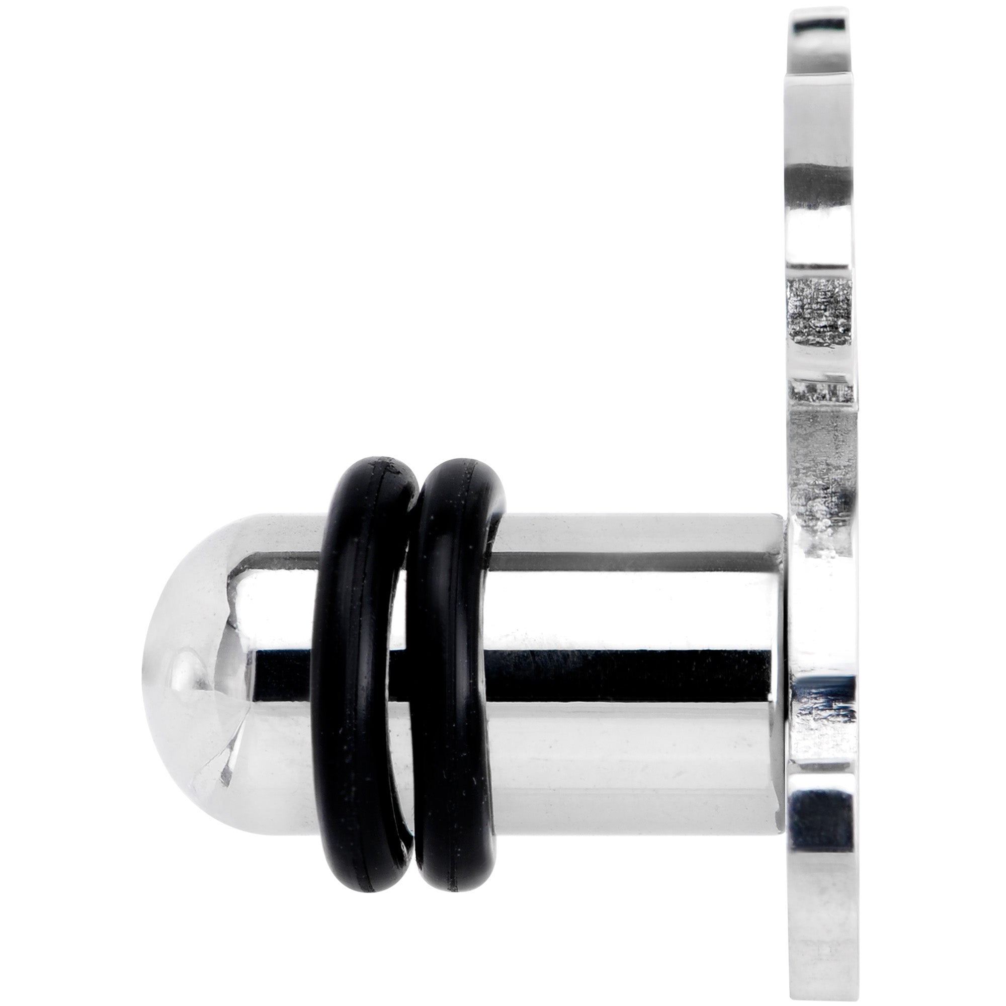 BodyCandy Steel Fantasy Dragon Single Flare Plug Set 14G to 2G — back view