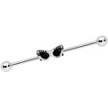 BodyCandy 14G Clear Gem 50s Retro Summer Sunglasses Industrial Barbell 38mm — main product shot