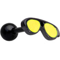 BodyCandy 16G 5/16 Yellow Black Aviator Sunglasses Cartilage Tragus Earring — main product shot