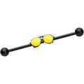 BodyCandy 14G Black Yellow Aviator Sunglasses Industrial Barbell 38mm — main product shot