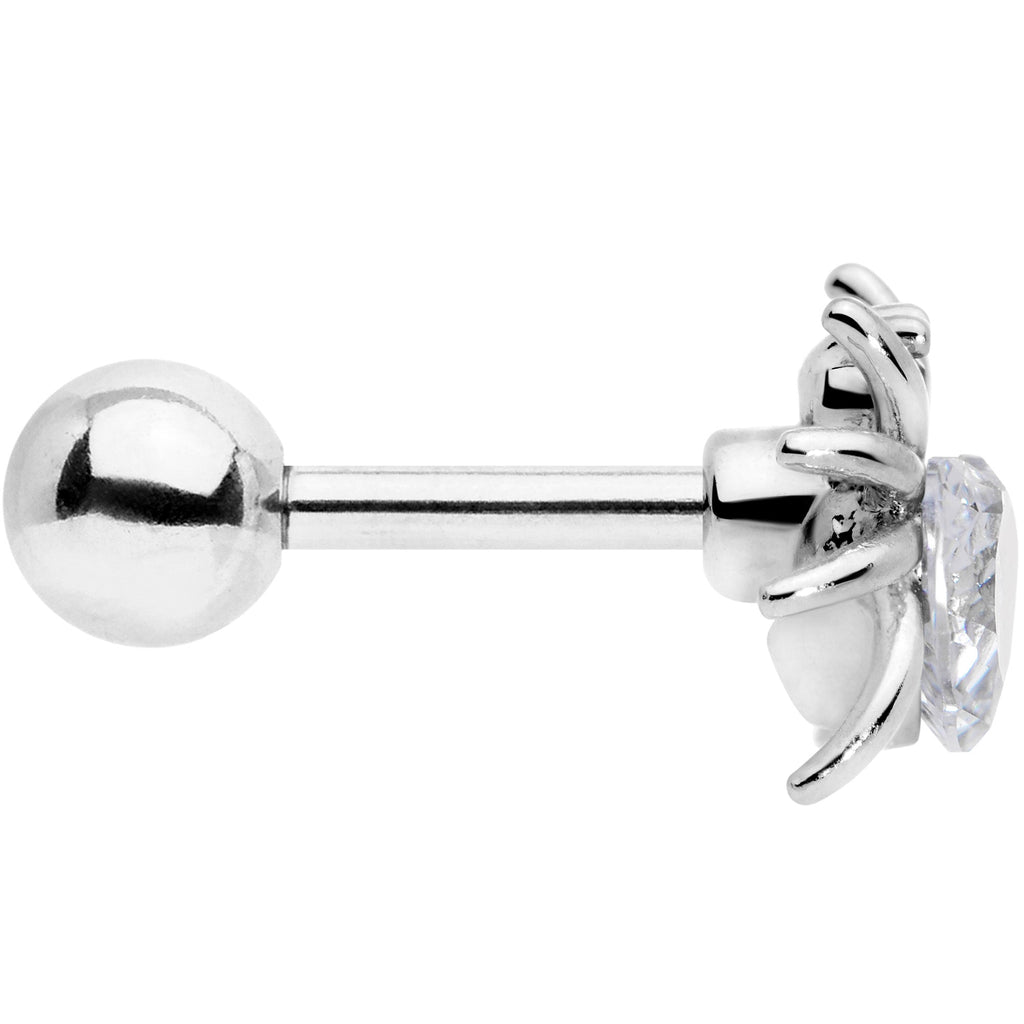 BodyCandy 16G 1/4 Clear Gem Heart Spider Cartilage Tragus — lifestyle context