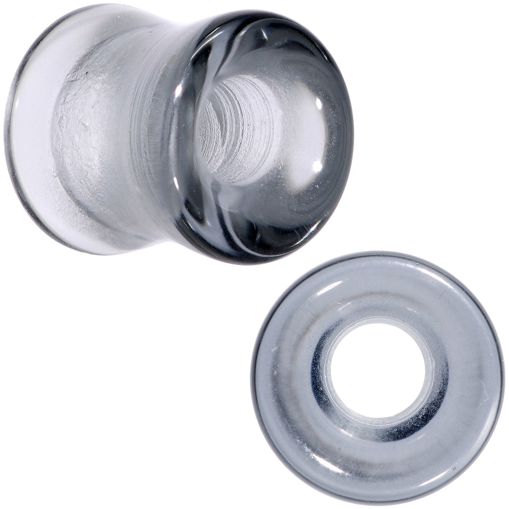 BodyCandy Translucent Black Glass Tunnel Plug Set 2G to 1 Inch — packaging
