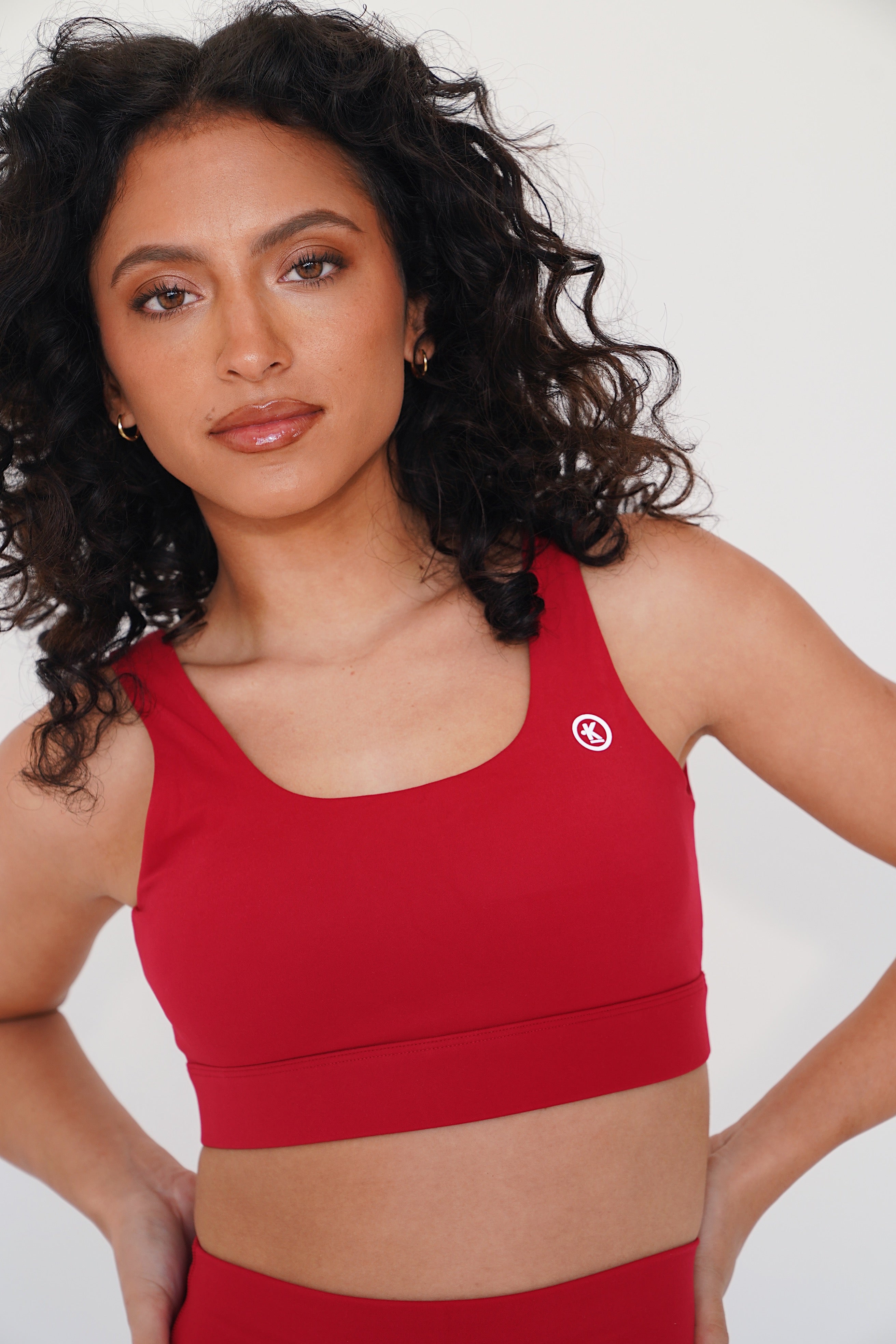 KIMITH BRAND I am Beautifully Radiant Quick Dry Red Sports Bra — size reference