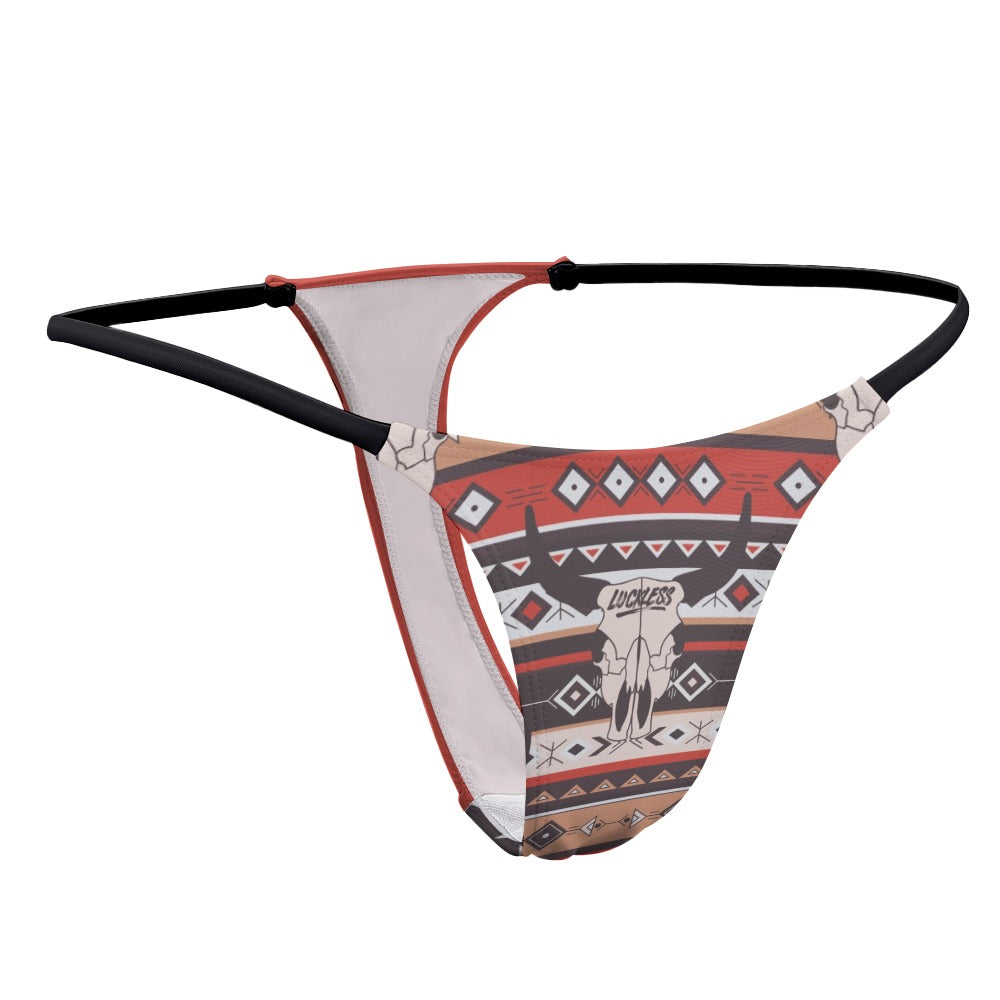 Luckless Outfitters Longhorn Yoga Thong — comparison shot