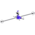 BodyCandy 14G Blue Spooky Halloween Witch Industrial Barbell 38mm — main product shot