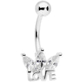 BodyCandy Clear Gem Crown of Love Belly Ring — main product shot