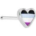 BodyCandy 20G 3/8 Black Grey Purple Asexual Pride Heart Nose Bone — main product shot
