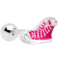 BodyCandy 16G 1/4 Pink High Top Sneaker Cartilage Tragus Earring — main product shot