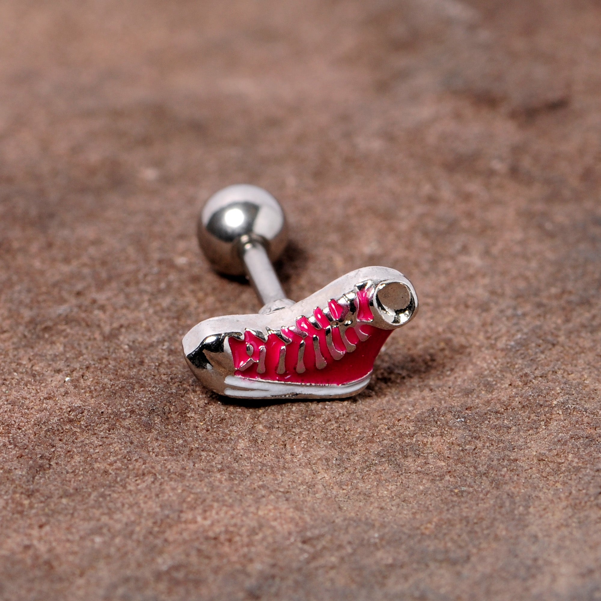 BodyCandy 16G 1/4 Pink High Top Sneaker Cartilage Tragus Earring — lifestyle context
