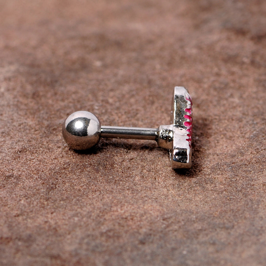 BodyCandy 16G 1/4 Pink High Top Sneaker Cartilage Tragus Earring — side view