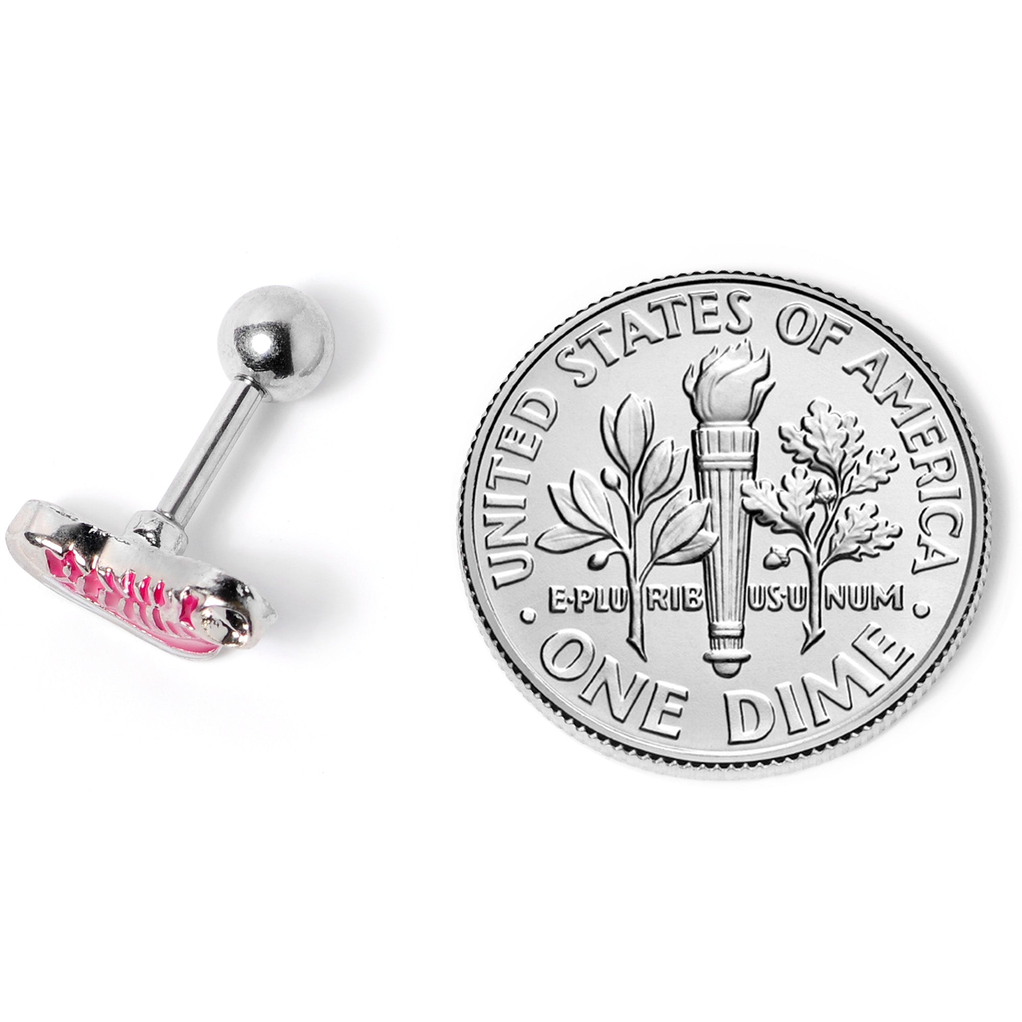 BodyCandy 16G 1/4 Pink High Top Sneaker Cartilage Tragus Earring — alternative angle