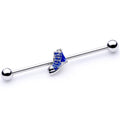 BodyCandy 14G Blue High Top Sneaker Industrial Barbell 38mm — main product shot