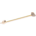 BodyCandy 14G Clear Gem Gold Tone Little Birds Industrial Barbell 38mm — main product shot