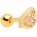 BodyCandy 16G 1/4 Clear CZ Gem Gold Tone Swirl Cartilage Tragus Earring — main product shot