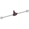 BodyCandy 14G Purple Gem Witch Hat Halloween Industrial Barbell 38mm — main product shot