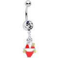 BodyCandy Clear Gem Red Itty Bitty Bikini Dangle Belly Ring — main product shot