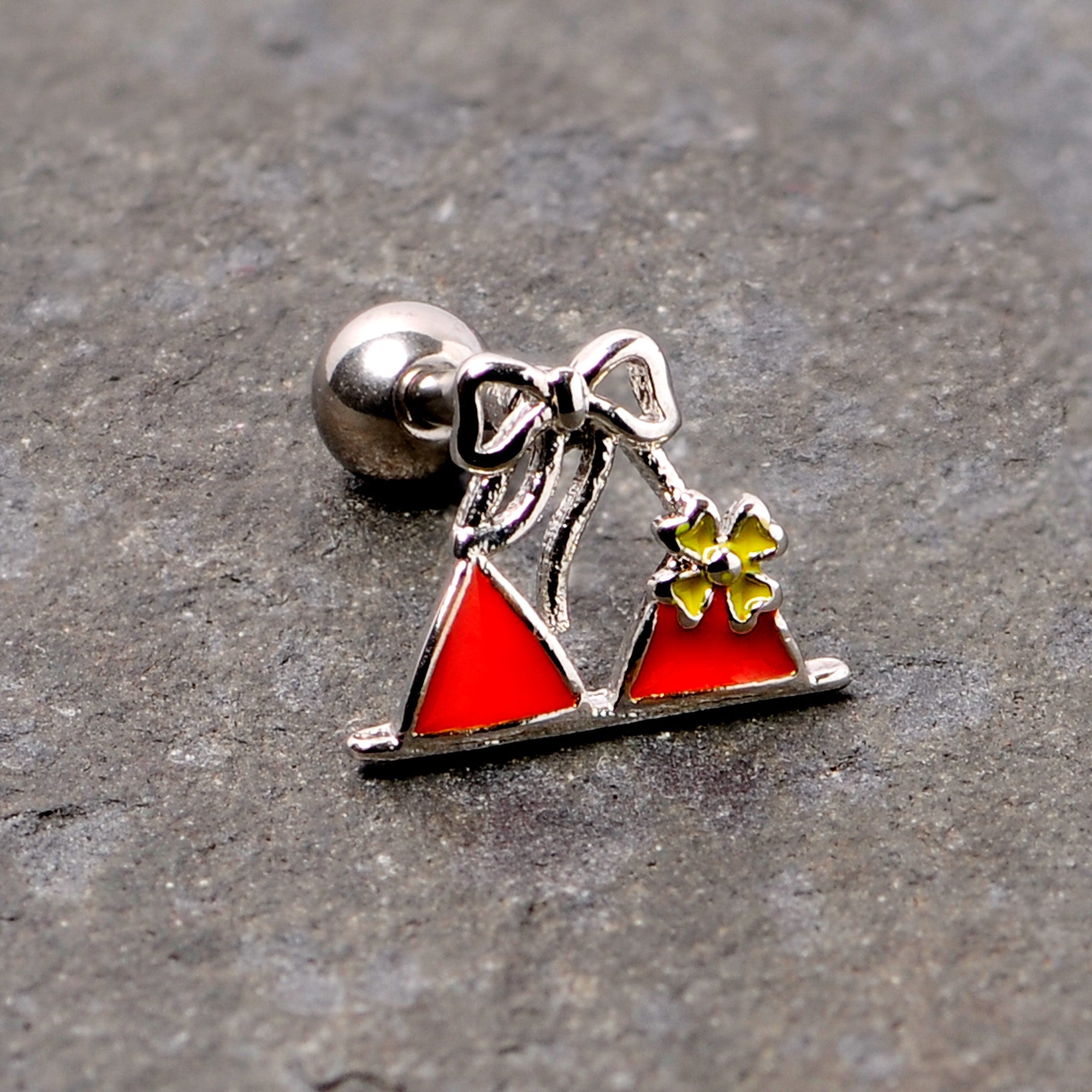 BodyCandy 16G 1/4 Red Itty Bitty Bikini Cartilage Tragus Earring — lifestyle context