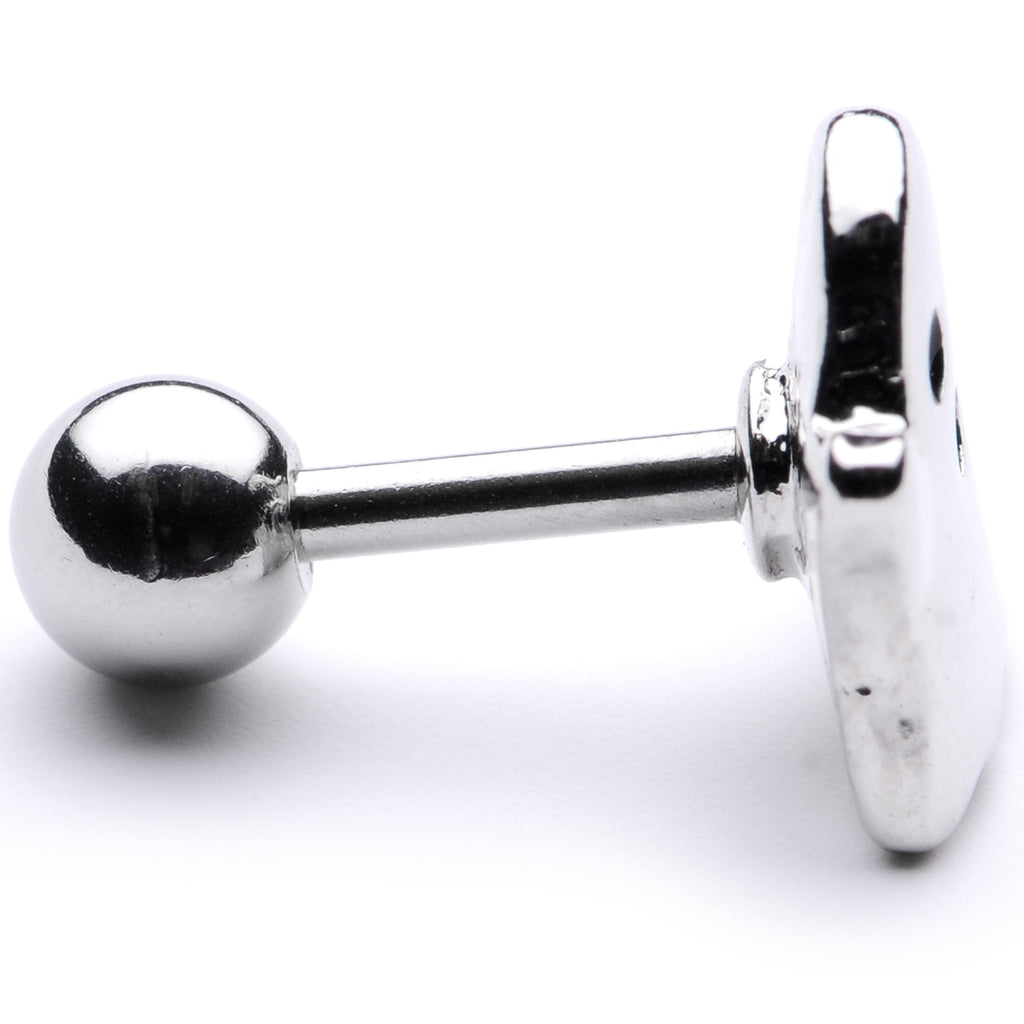 BodyCandy 16G 1/4 Spooky Ghost Halloween Cartilage Tragus Earring — side view