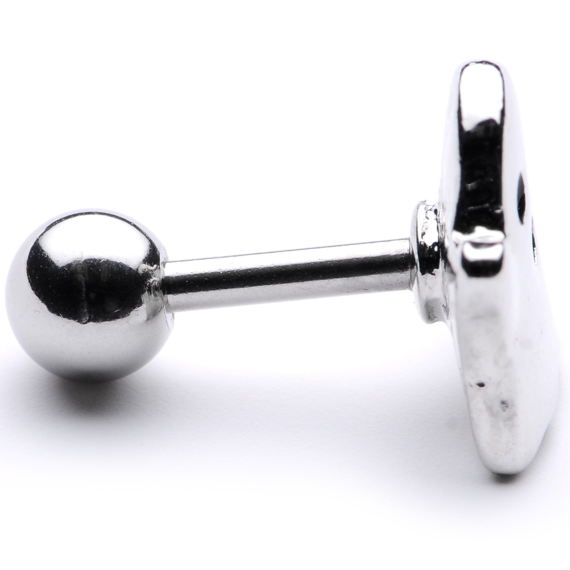 BodyCandy 16G 1/4 Spooky Ghost Halloween Cartilage Tragus Earring — side view