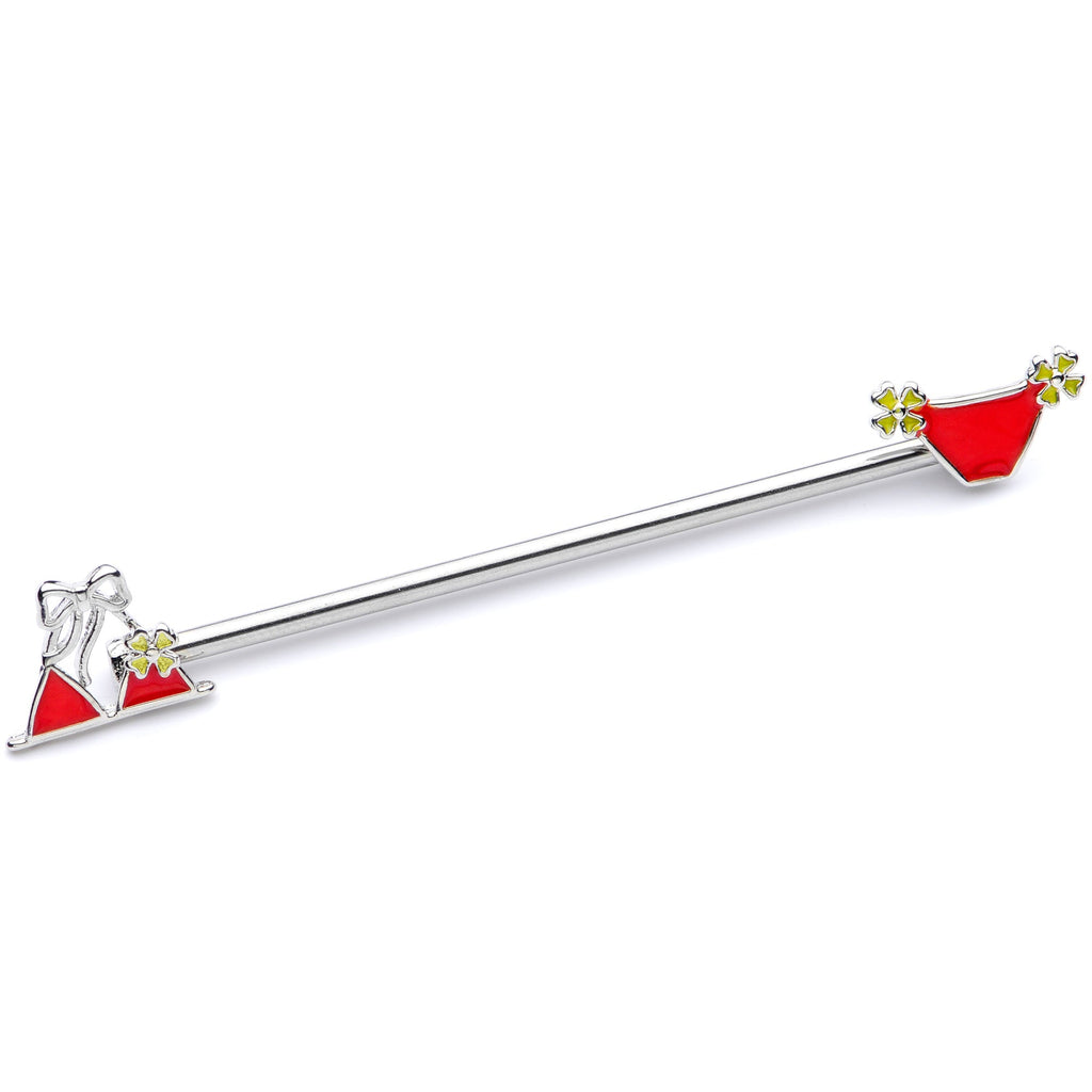 BodyCandy 14G Red Itty Bitty Bikini Industrial Barbell 38mm — main product shot