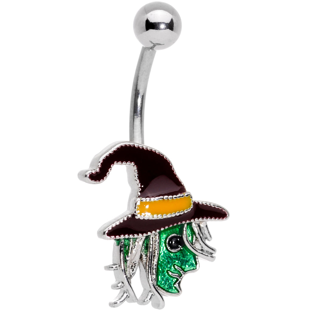 BodyCandy Ghastly Green Woods Witch Halloween Belly Ring — main product shot