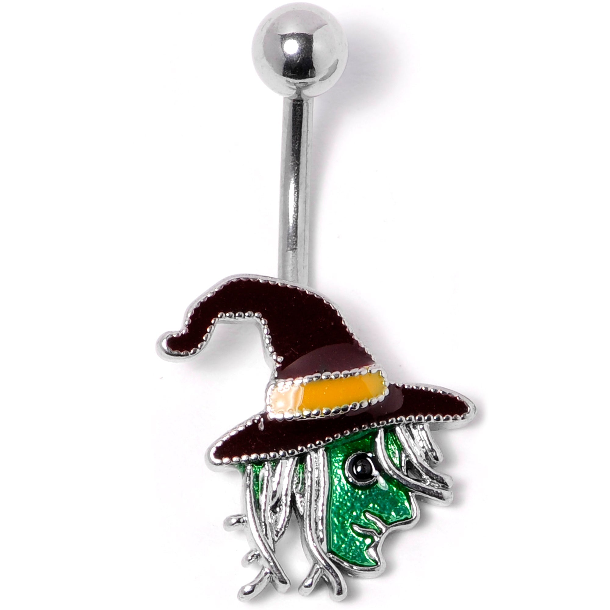 BodyCandy Ghastly Green Woods Witch Halloween Belly Ring — lifestyle context