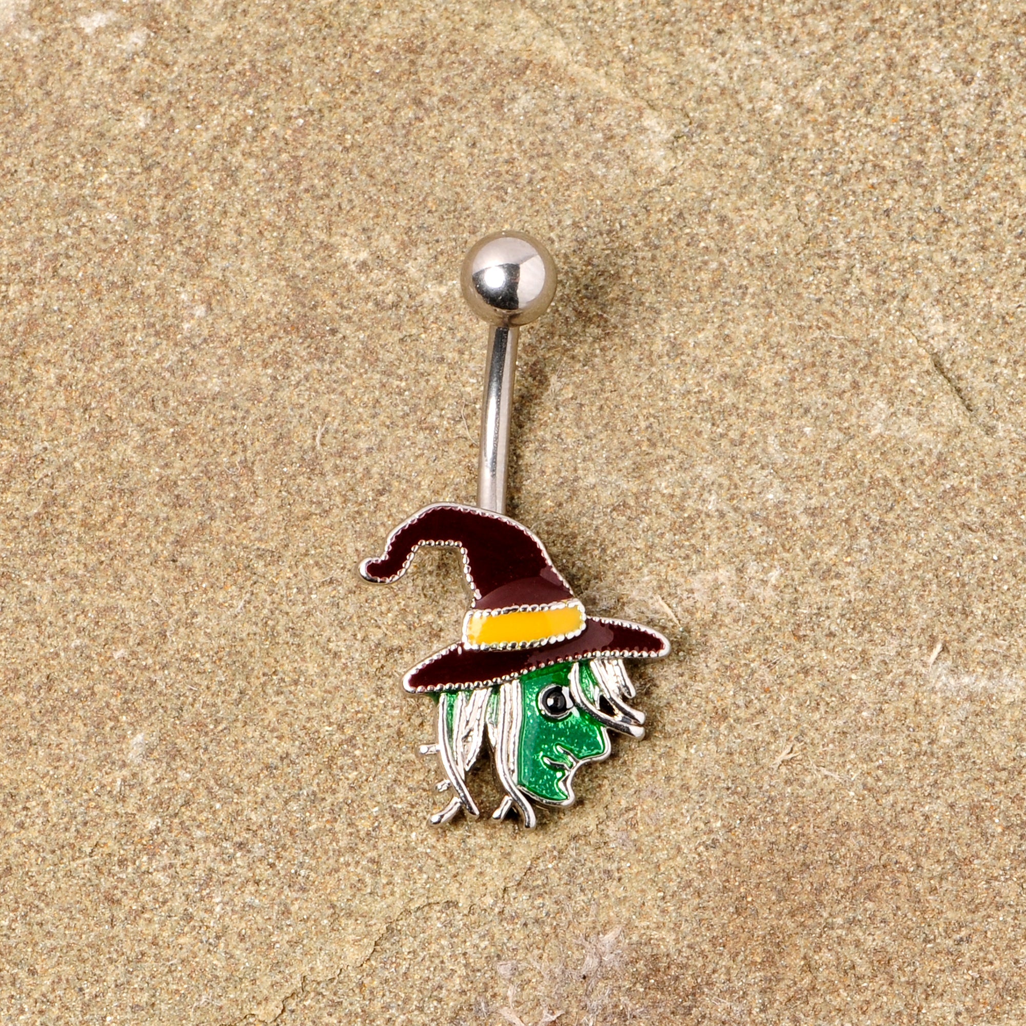 BodyCandy Ghastly Green Woods Witch Halloween Belly Ring — alternative angle