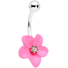 Spring Blossom Pretty Pink Flower Belly Ring