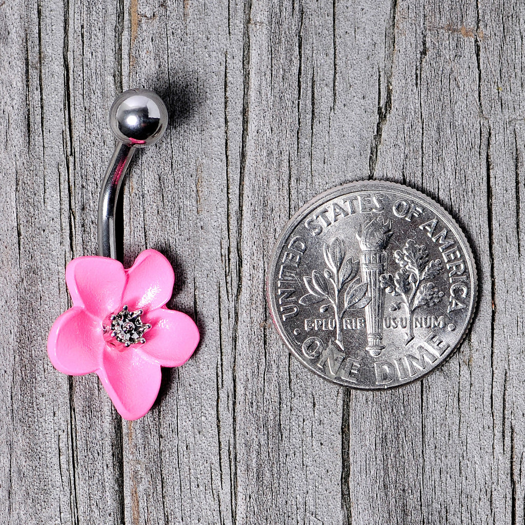 BodyCandy Spring Blossom Pretty Pink Flower Belly Ring — alternative angle