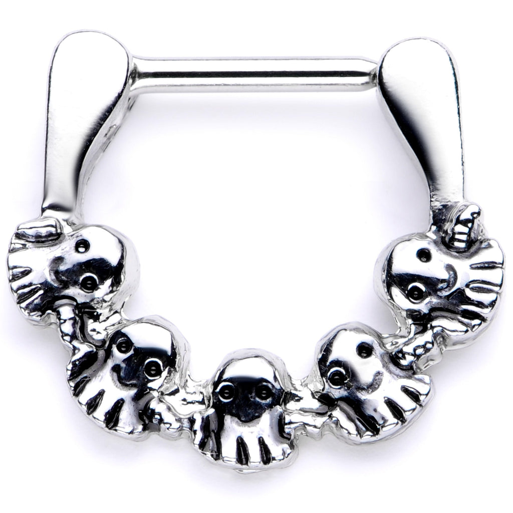 BodyCandy 16G 5/16 Gathering of Ghosts Halloween Septum Clicker — main product shot