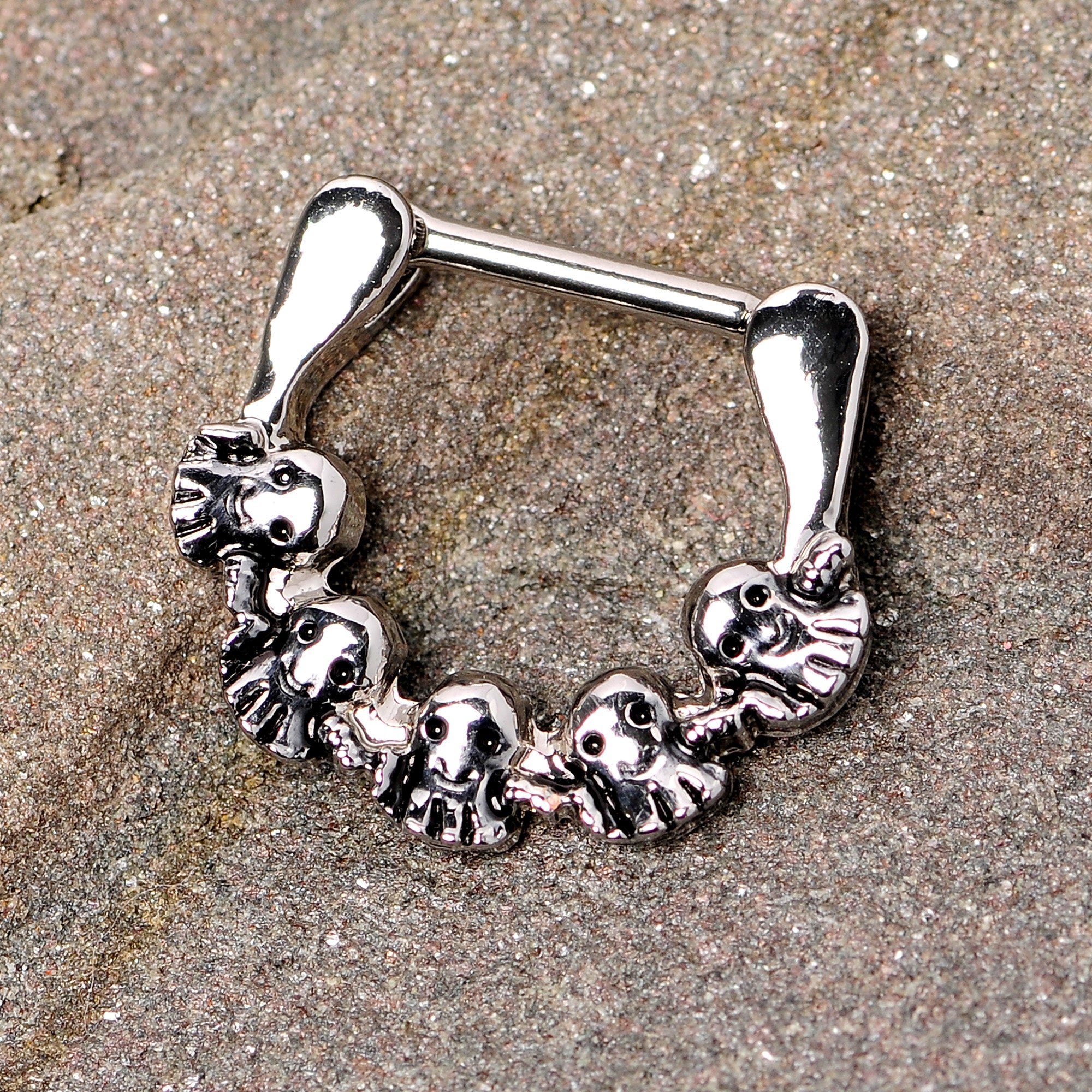 BodyCandy 16G 5/16 Gathering of Ghosts Halloween Septum Clicker — lifestyle context