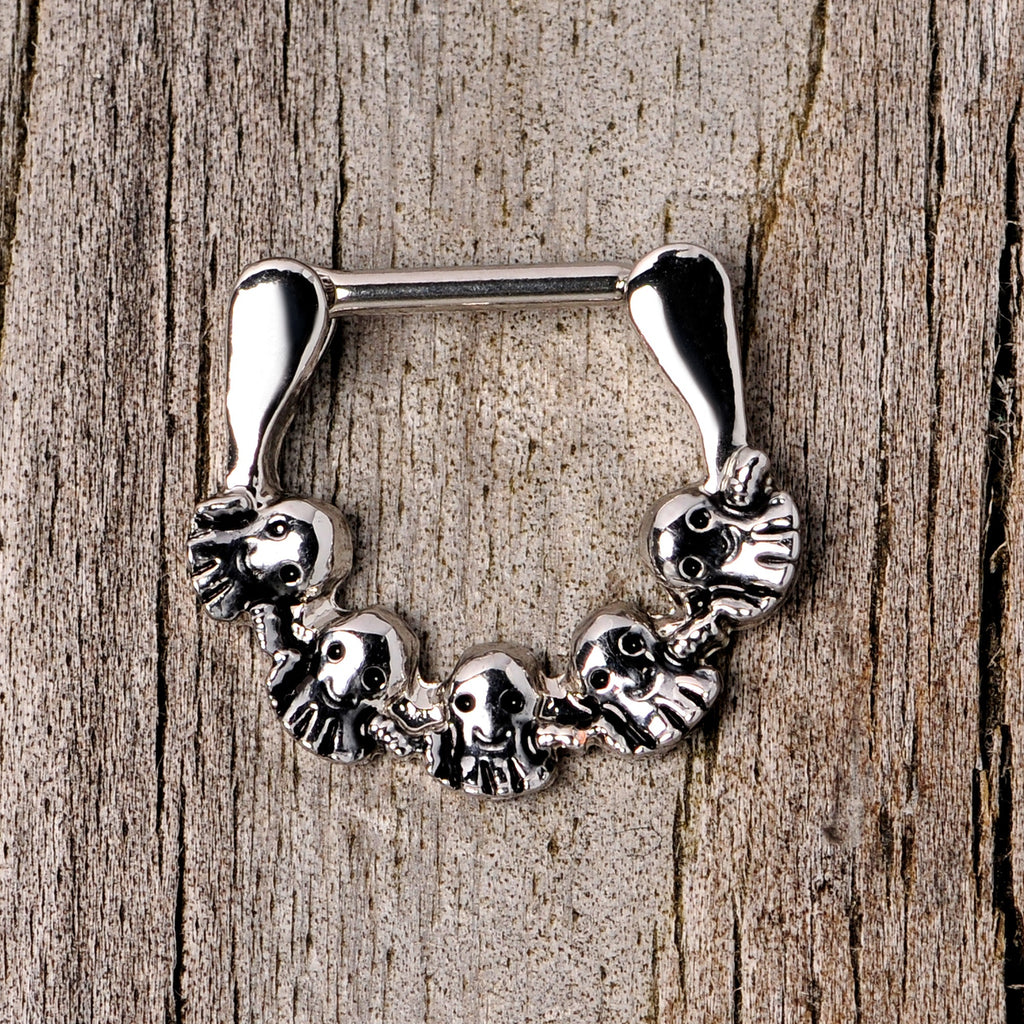 BodyCandy 16G 5/16 Gathering of Ghosts Halloween Septum Clicker — back view