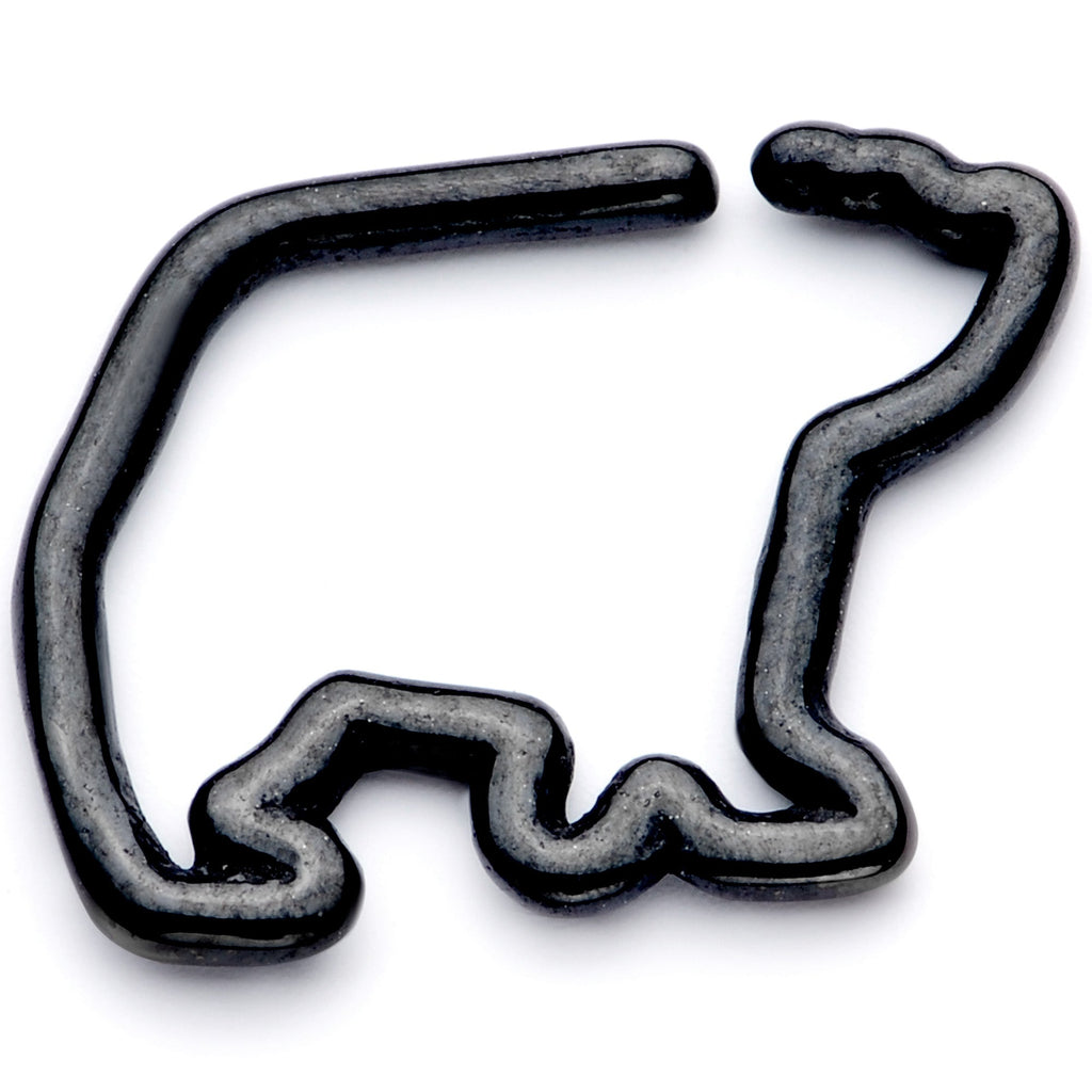 BodyCandy 16G 5/16 Black Polar Bear Closure Ring — main product shot