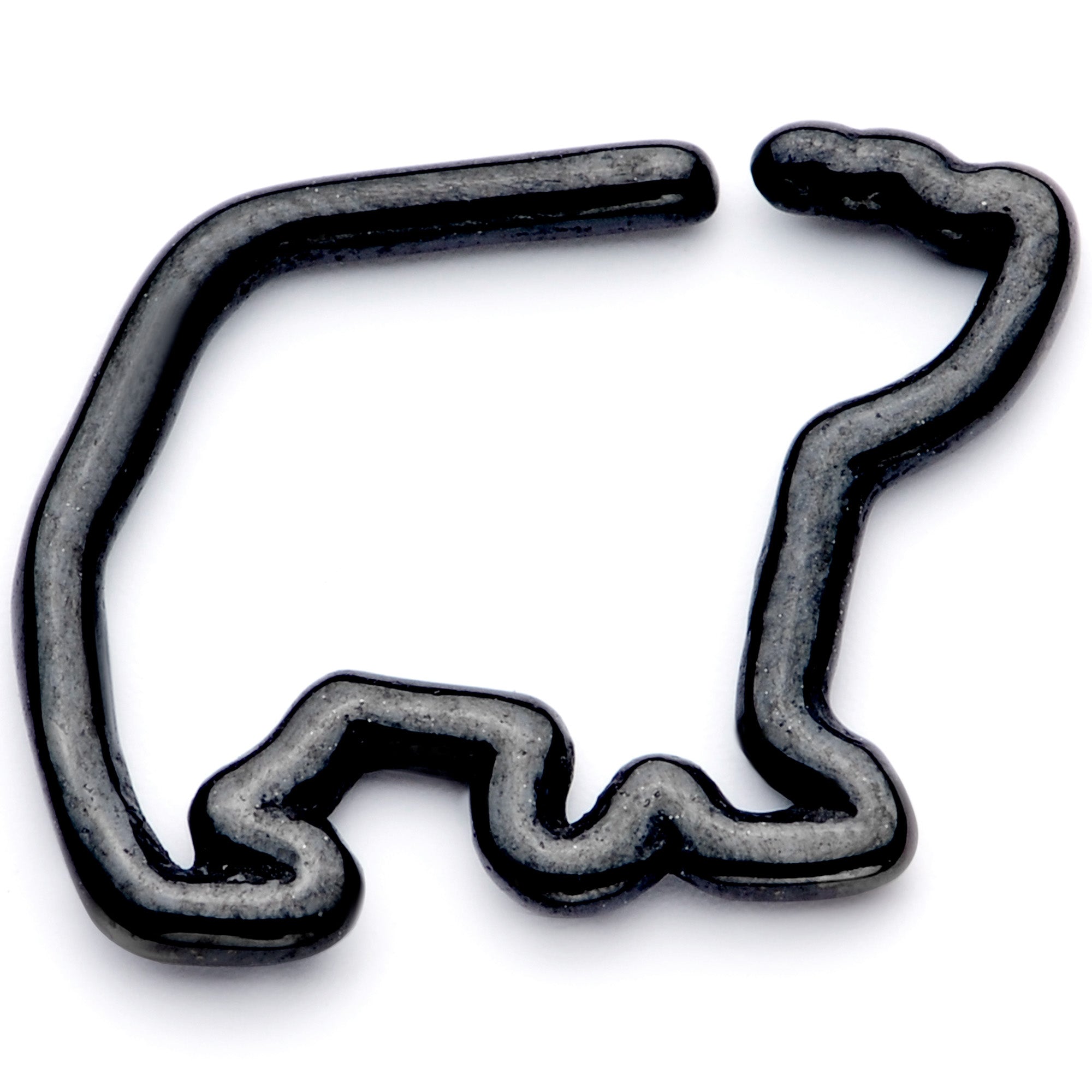 BodyCandy 16G 5/16 Black Polar Bear Closure Ring — main product shot