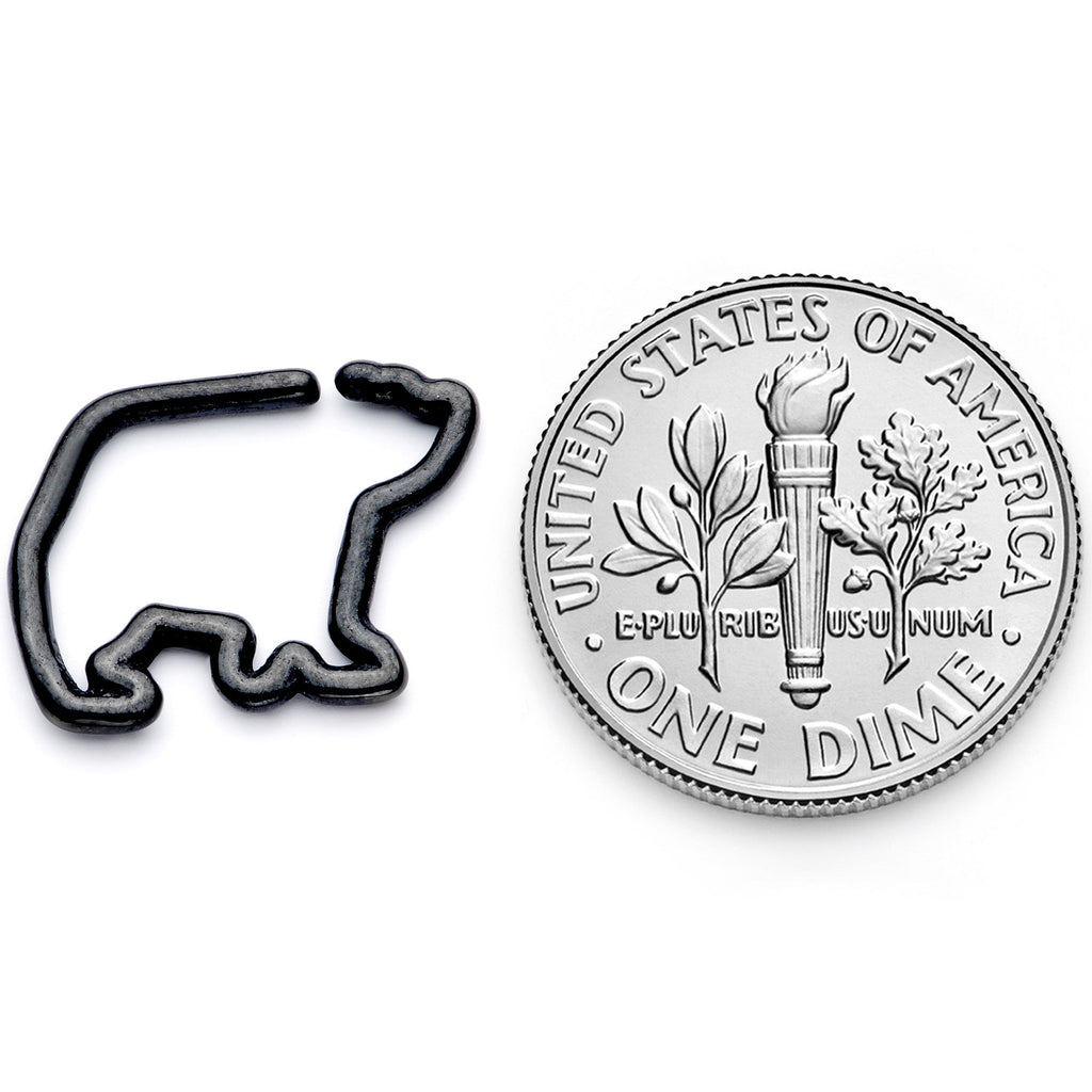 BodyCandy 16G 5/16 Black Polar Bear Closure Ring — back view