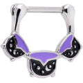 BodyCandy 16G 3/8 Black Purple Cauldron Halloween Cartilage Clicker — main product shot