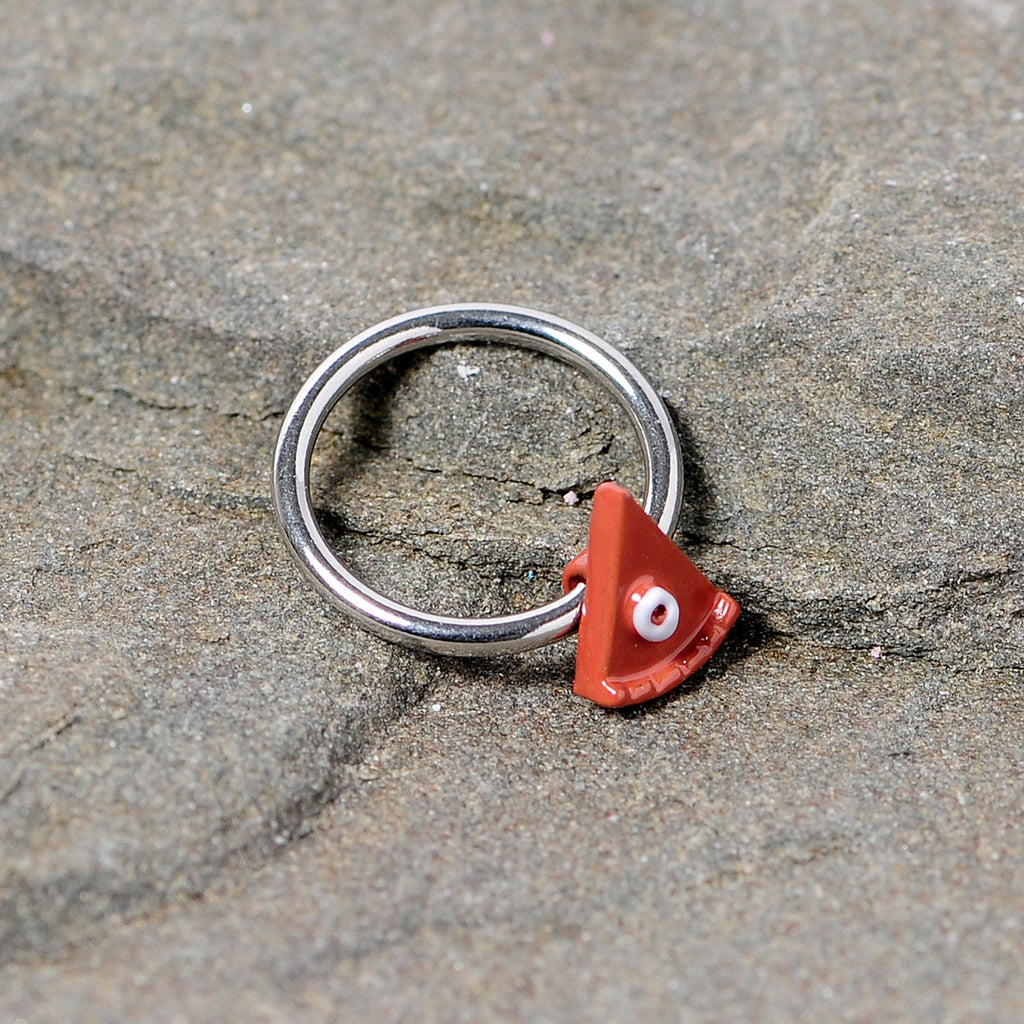 BodyCandy 16G 3/8 Brown Pumpkin Pie Thanksgiving Holiday BCR Captive Ring — lifestyle context