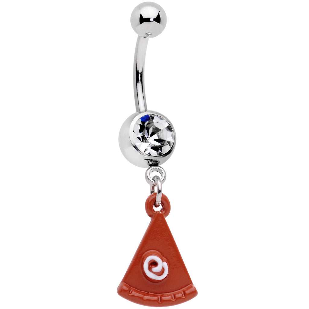 BodyCandy Clear Gem Pumpkin Pie Holiday Thanksgiving Dangle Belly Ring — main product shot