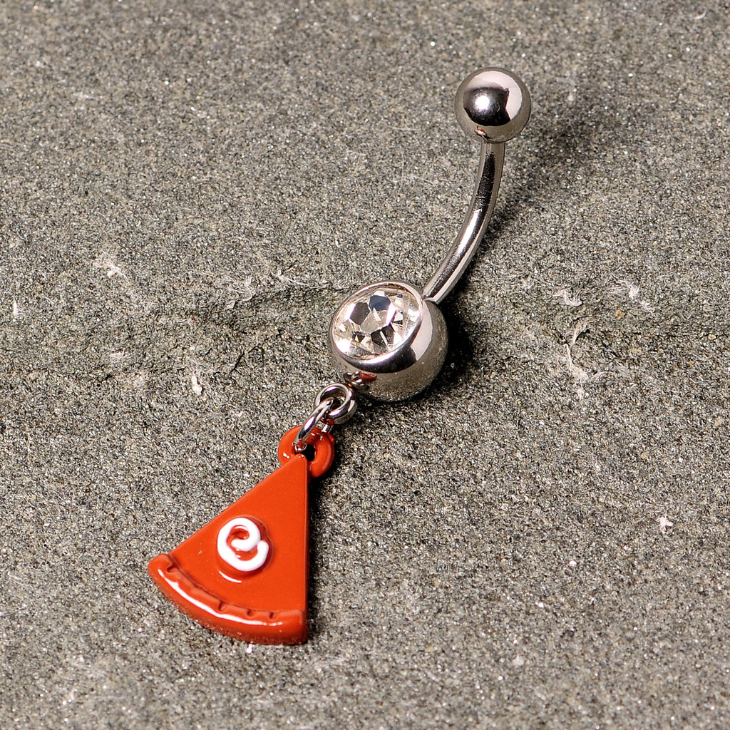 BodyCandy Clear Gem Pumpkin Pie Holiday Thanksgiving Dangle Belly Ring — lifestyle context