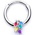 BodyCandy 16G 3/8 Christmas Lights Holiday Septum Clicker — main product shot
