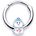 BodyCandy 16G 3/8 Snowman Winter Holiday Christmas Septum Clicker — main product shot