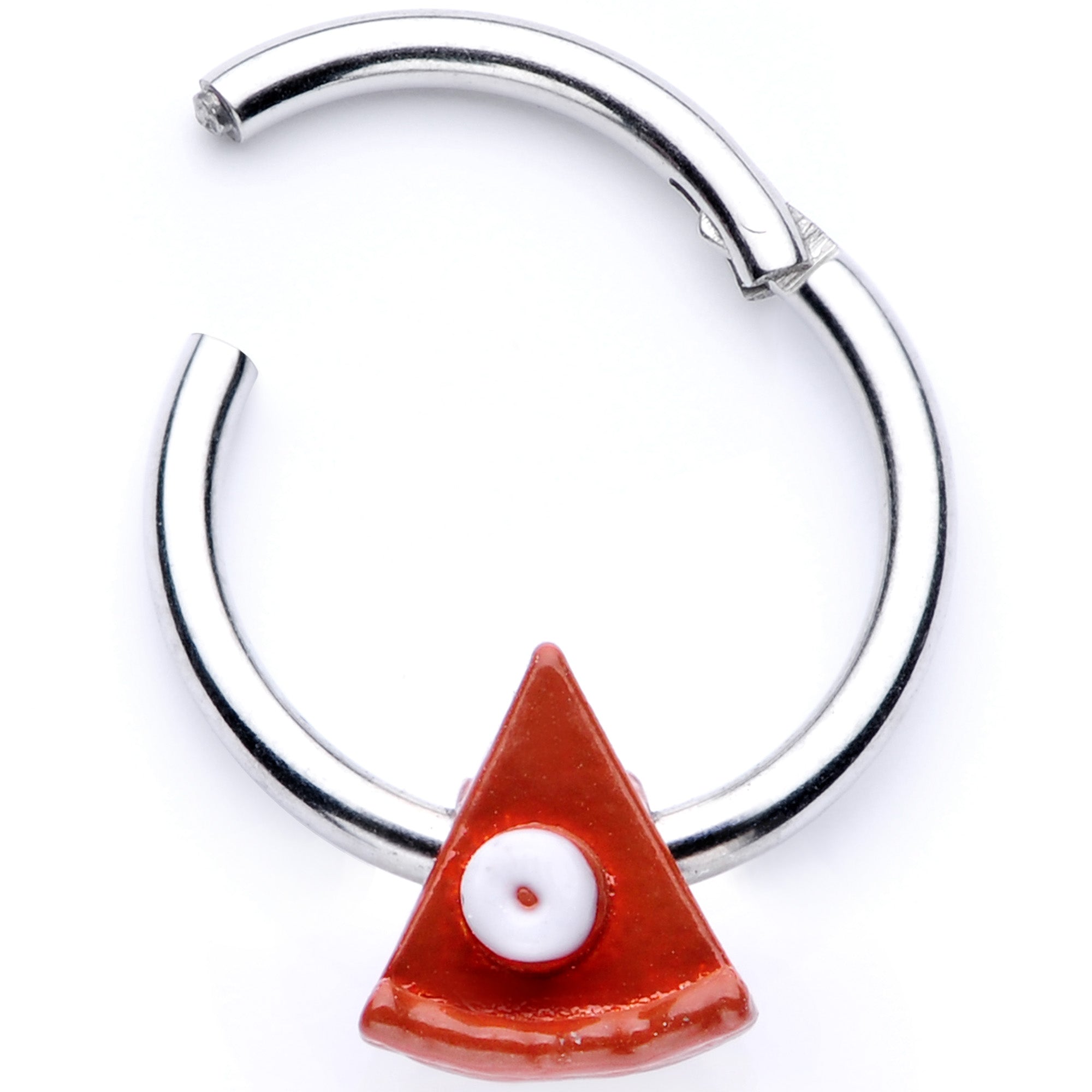 BodyCandy 16G 3/8 Pumpkin Pie Thanksgiving Holiday Hinged Segment Ring — lifestyle context