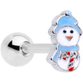 BodyCandy 16G 1/4 Blue Hat Snowman Winter Holiday Cartilage Tragus Earring — main product shot