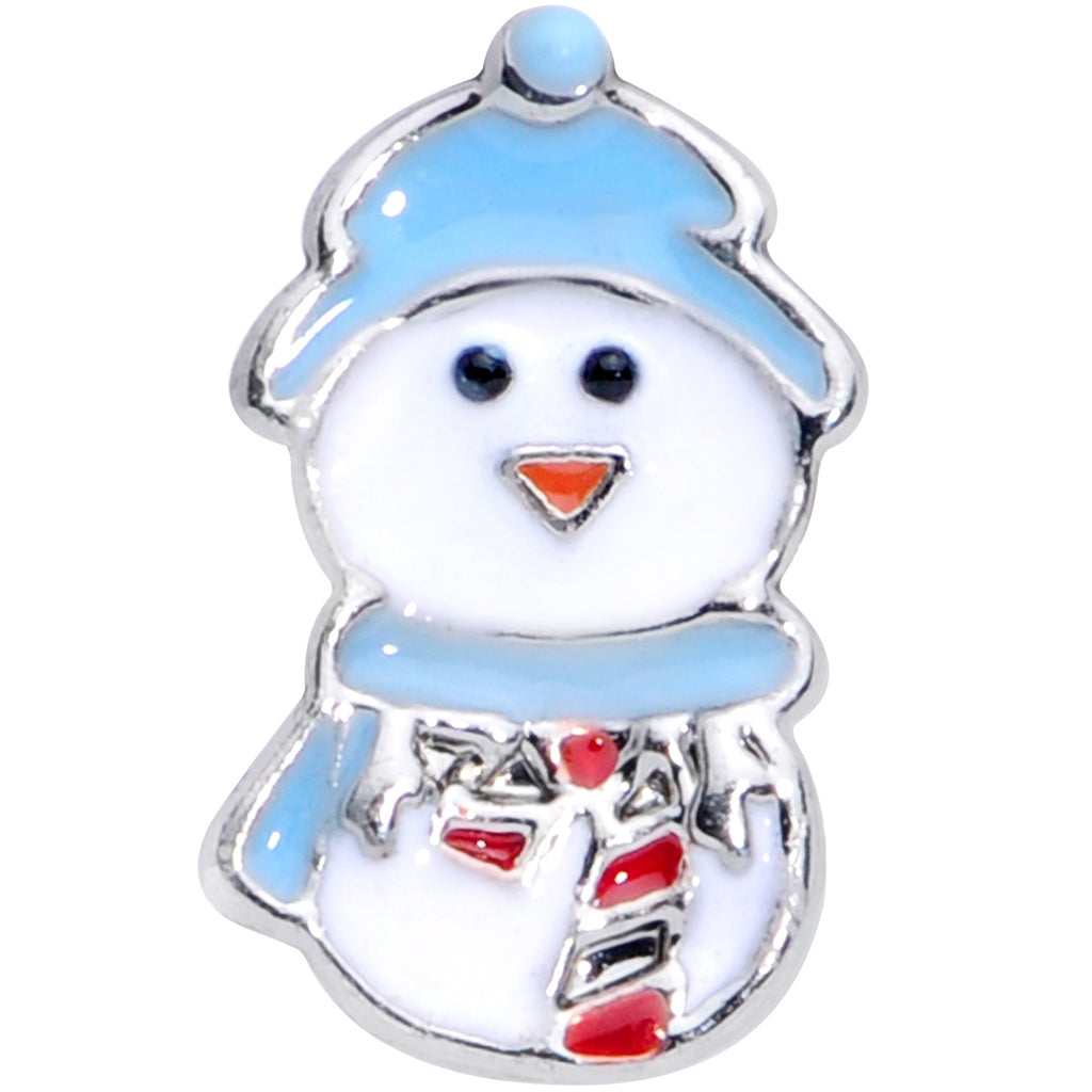 BodyCandy 16G 1/4 Blue Hat Snowman Winter Holiday Cartilage Tragus Earring — lifestyle context