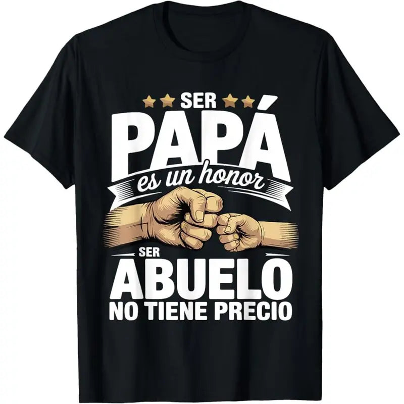Camiseta de Hombre Ser Papa Es Un Honor Ser Abuelo – Regalo de Día del Padre Retro Grandpa Graphic Tee