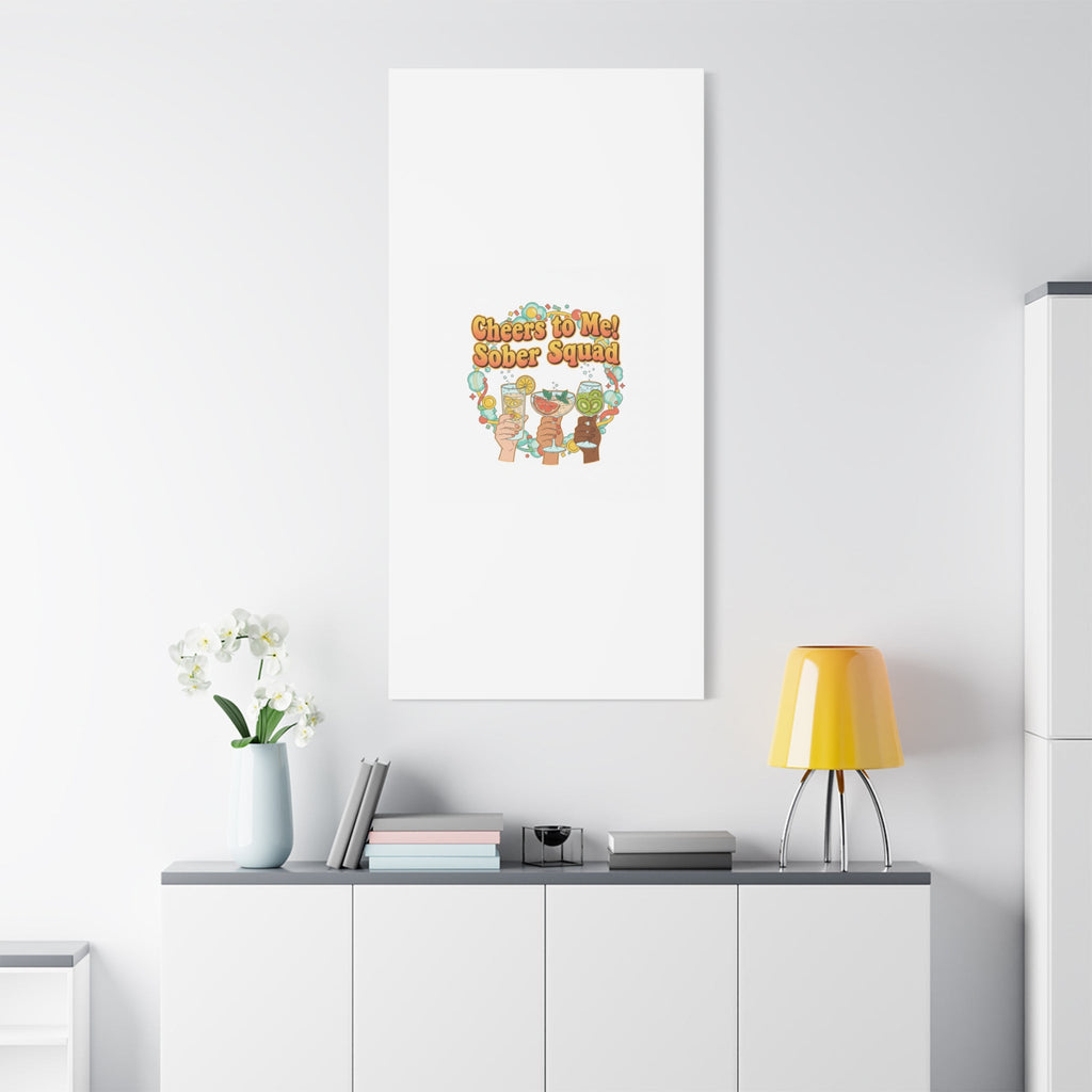 Cheers to Me Sober Squad Canvas | Dry January Mocktail Art