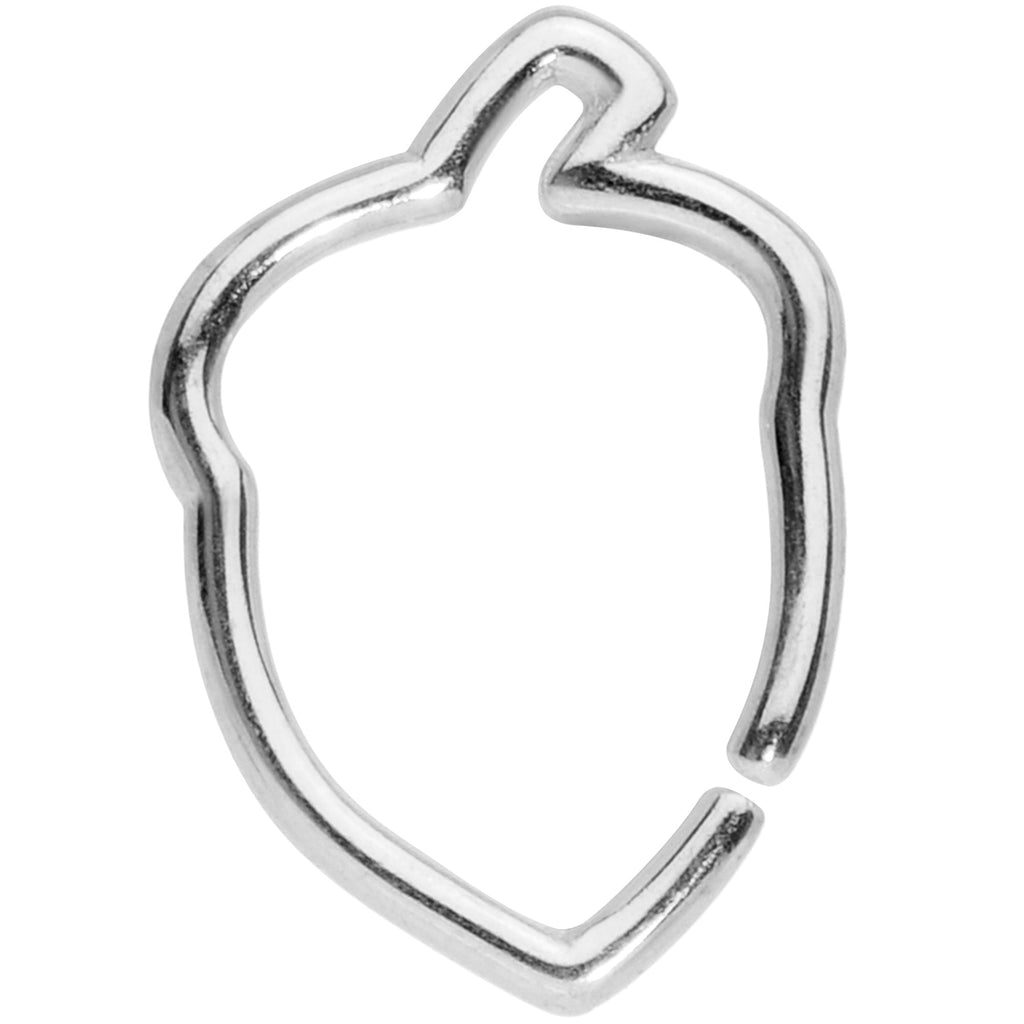 BodyCandy 16G 3/8 Steel Autumn Acorn Closure Ring — main product shot