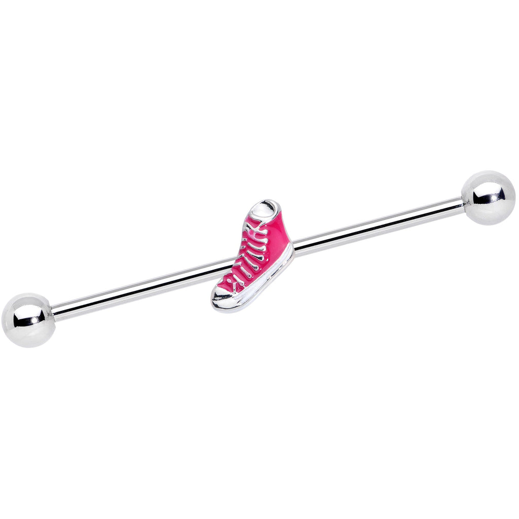 BodyCandy 14G Pink High Top Sneaker Industrial Barbell 38mm — main product shot
