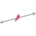 BodyCandy 14G Pink High Top Sneaker Industrial Barbell 38mm — main product shot