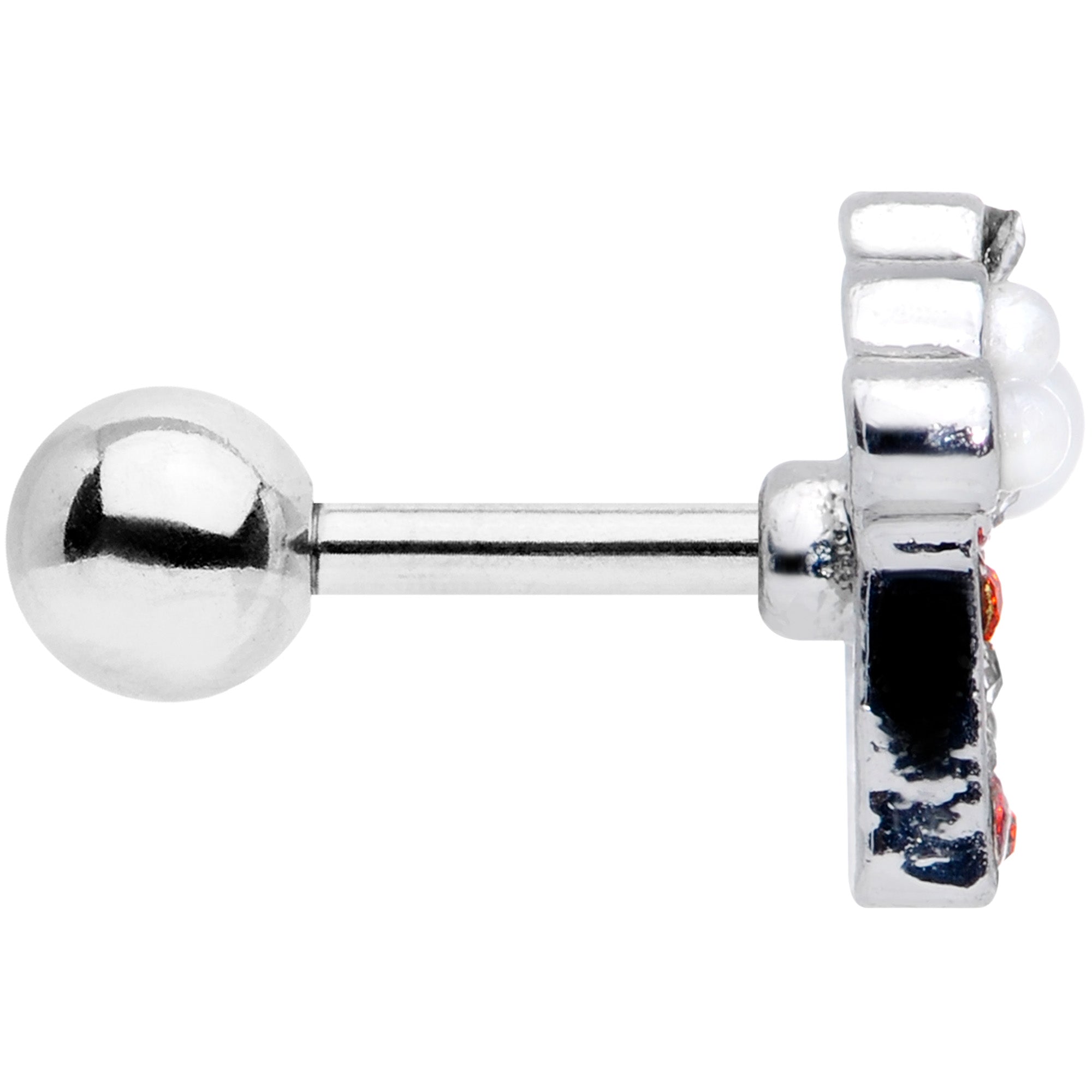 BodyCandy 16G 1/4 Clear Red Gem Movie Night Popcorn Cartilage Tragus — lifestyle context
